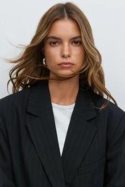 Gina Tricot Overized bazer Blå Outlet