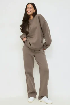 Gina Tricot Overized crew neck weater Beige New