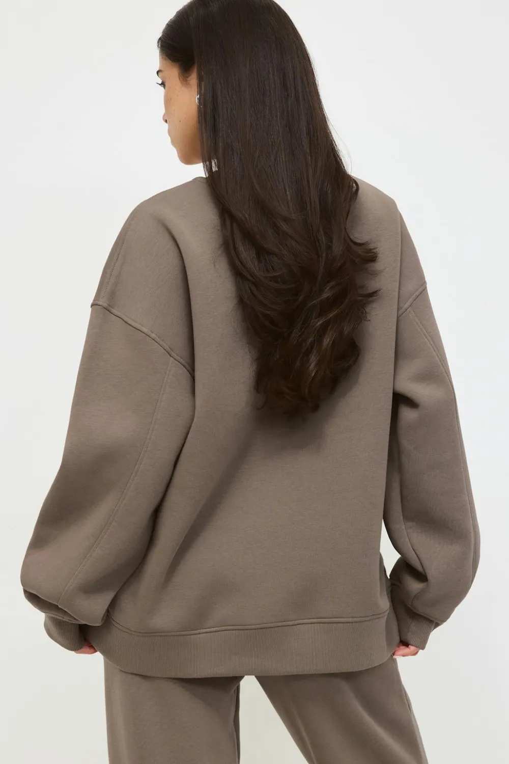 Gina Tricot Overized crew neck weater Beige New