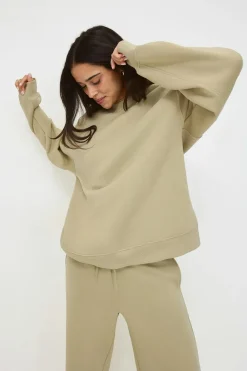 Gina Tricot Overized crew neck weater Grønn New