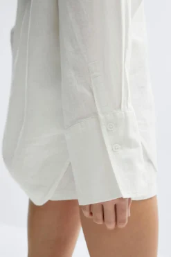 Gina Tricot Overized inen bend hirt Hvit Online