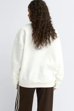 Gina Tricot Overized printed weater Hvit Discount