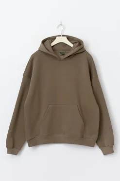 Gina Tricot Overized print hoodie Beige Discount