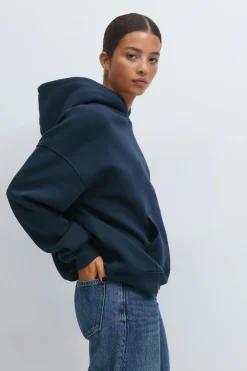 Gina Tricot Overized print hoodie Blå Best