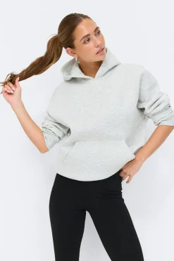 Gina Tricot Overized print hoodie Grå Online