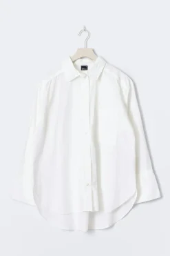 Gina Tricot Overized hirt Hvit Discount