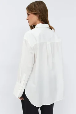 Gina Tricot Overized hirt Hvit Discount