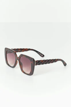 Gina Tricot Oversized square sunglasses Brun Outlet