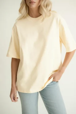 Gina Tricot Overized tee Gul Outlet