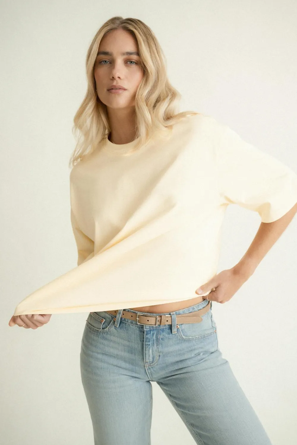 Gina Tricot Overized tee Gul Outlet