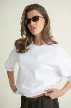 Gina Tricot Overized tee Hvit