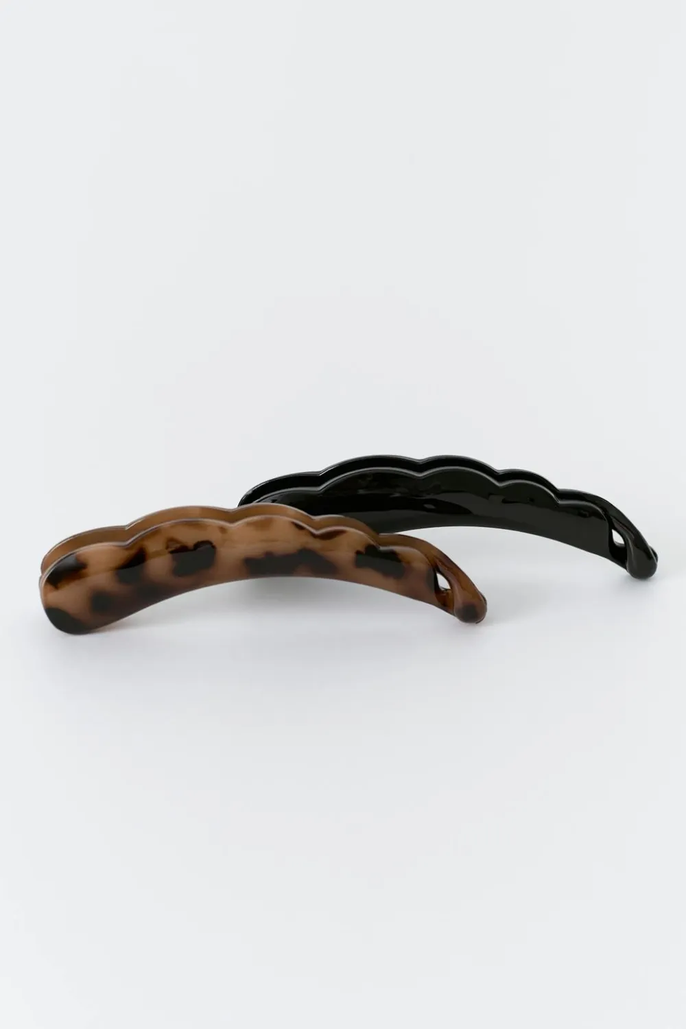 Gina Tricot 2-pack banana hair clip Brun Discount