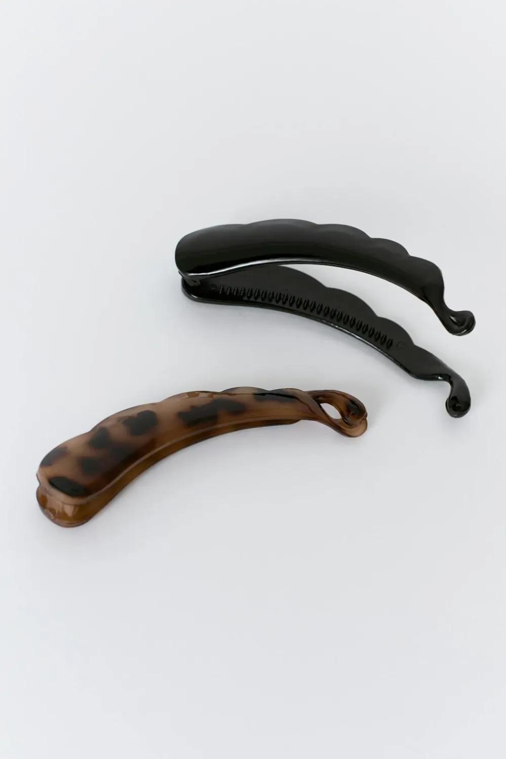 Gina Tricot 2-pack banana hair clip Brun Discount