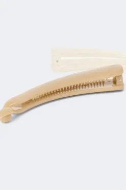 Gina Tricot 2-pack banana hair clip Hvit New
