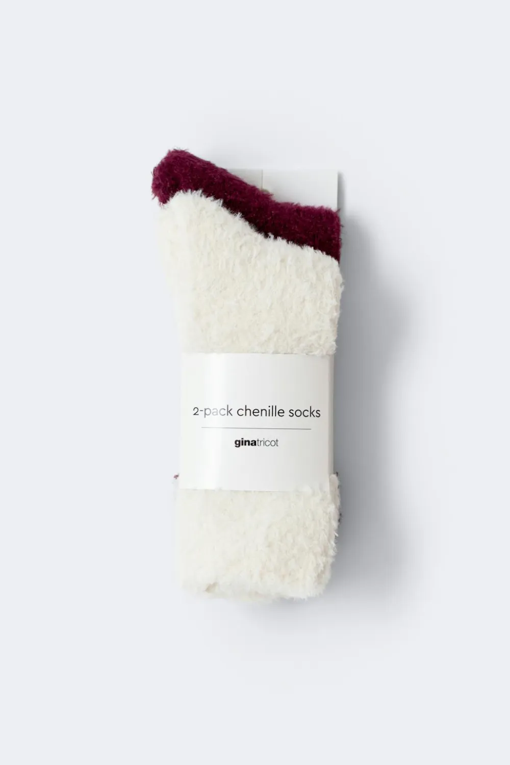 Gina Tricot 2-pack chenille socks Rød Outlet