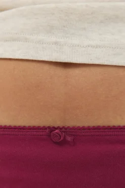 Gina Tricot 3-pack cotton picot thong Hvit Discount