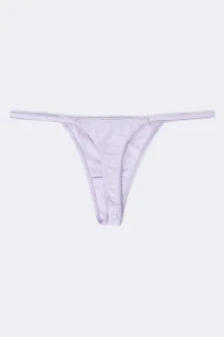 Gina Tricot 3-pack cotton picot thong Hvit