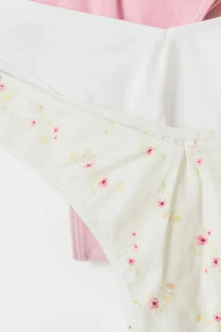 Gina Tricot 3-pack cotton thong Rosa Best