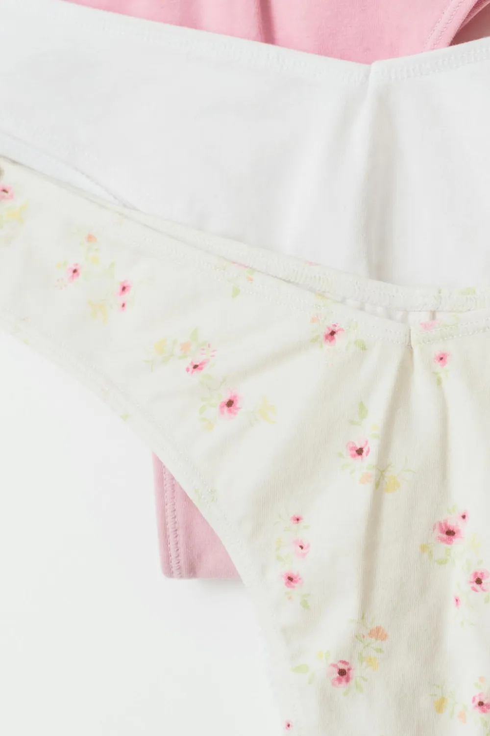 Gina Tricot 3-pack cotton thong Rosa Best