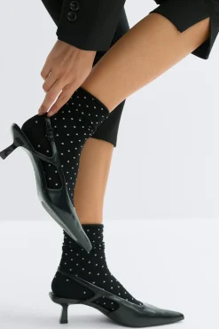 Gina Tricot 2-pack dotted socks Svart