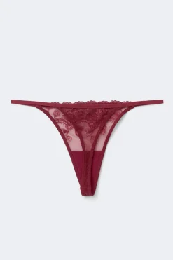 Gina Tricot 2-pack ebroidery ace thong Rosa Discount