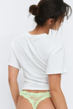 Gina Tricot 2-pack firty ace thong Hvit