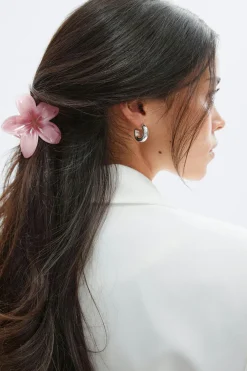 Gina Tricot 3-pack flower hair clip Rosa Clearance