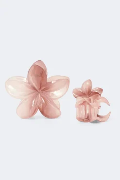 Gina Tricot 3-pack flower hair clip Rosa