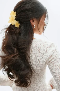 Gina Tricot 2-pack flower hair clips Gul Discount