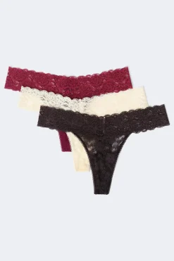 Gina Tricot 3-pack ace thong Lilla Online