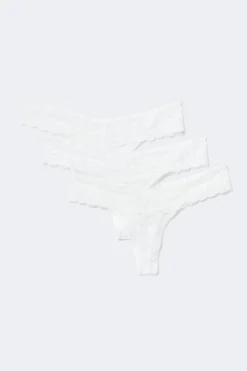Gina Tricot 3-pack ace thong Hvit Best