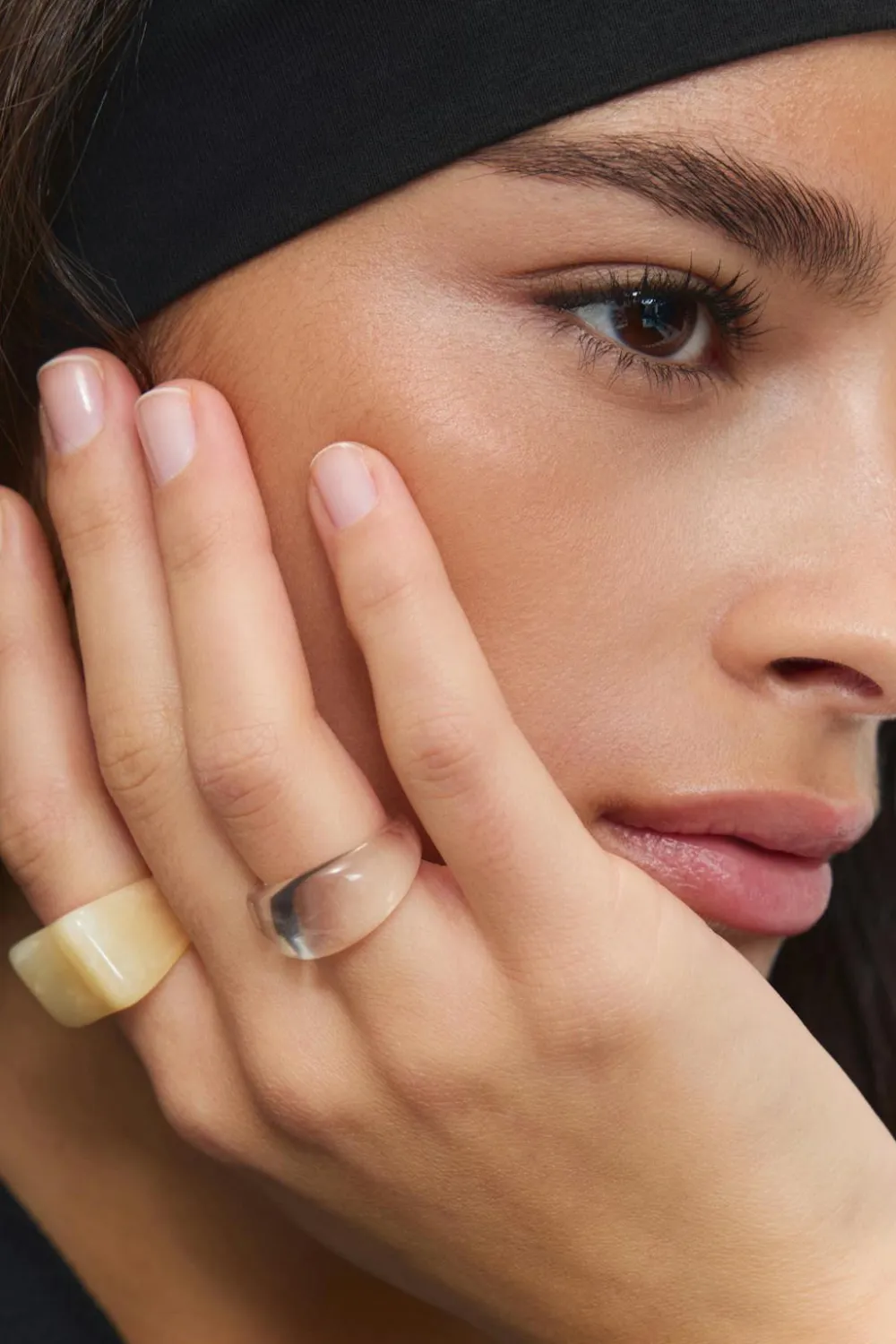 Gina Tricot 2-pack ring Hvit New