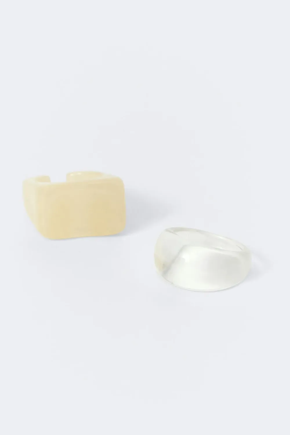 Gina Tricot 2-pack ring Hvit New