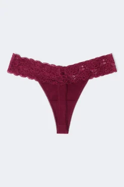 Gina Tricot 3-pack oft cotton thong Lilla Clearance