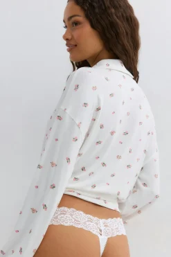 Gina Tricot 3-pack oft cotton thong Blå New