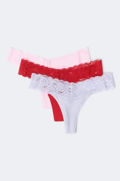 Gina Tricot 3-pack oft icro thong Lilla Best
