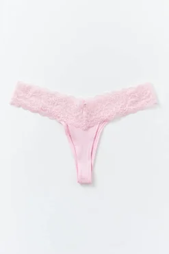 Gina Tricot 3-pack oft icro thong Rosa Sale