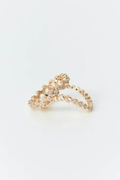 Gina Tricot 2-pack wave ring Gull Sale