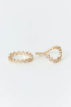 Gina Tricot 2-pack wave ring Gull Sale
