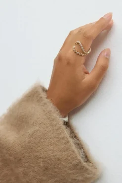 Gina Tricot 2-pack wave ring Gull Sale