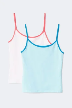 Gina Tricot 2 pack y basic singlet Rosa Clearance