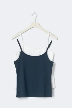 Gina Tricot 2 pack y basic singlet Hvit Hot