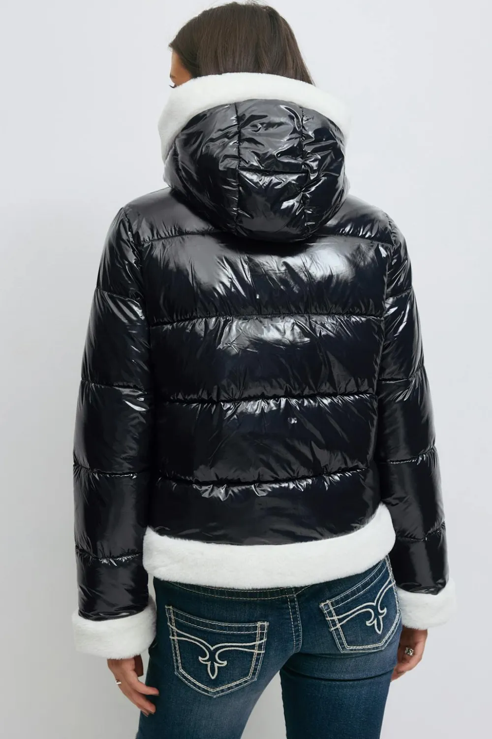 Gina Tricot 14+ padded fur jacket Blå