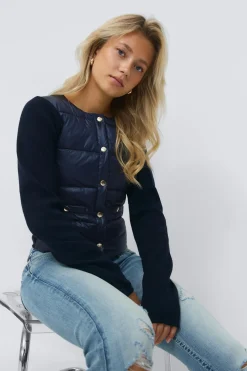Gina Tricot 14+ padded rib jacket Blå New
