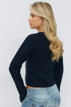 Gina Tricot 14+ padded rib jacket Blå New