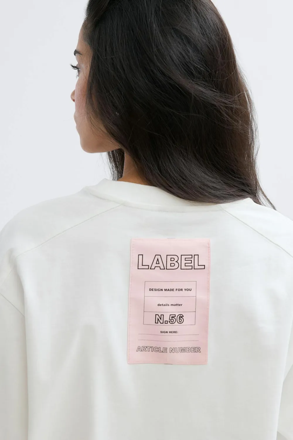 Gina Tricot Patch detai tee Hvit