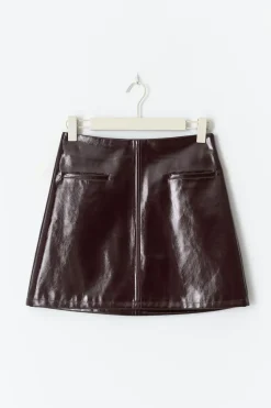 Gina Tricot Patent skirt Rød Online