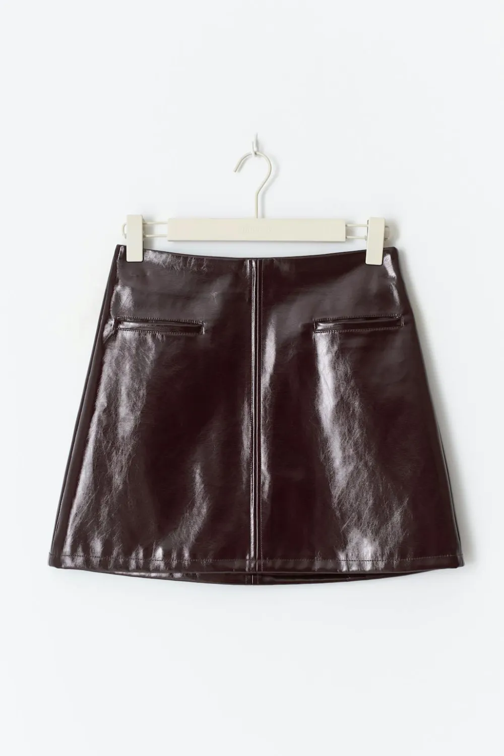 Gina Tricot Patent skirt Rød Online