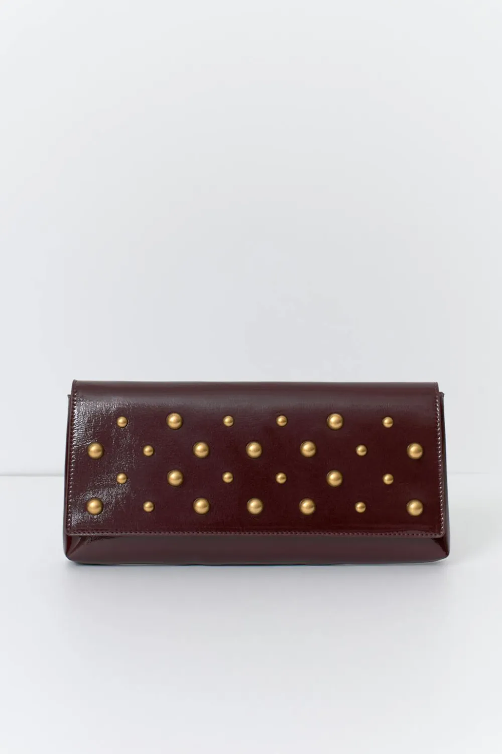 Gina Tricot Patent studded clutch Rød New