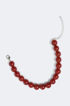 Gina Tricot Pearl bracelet Rød Clearance